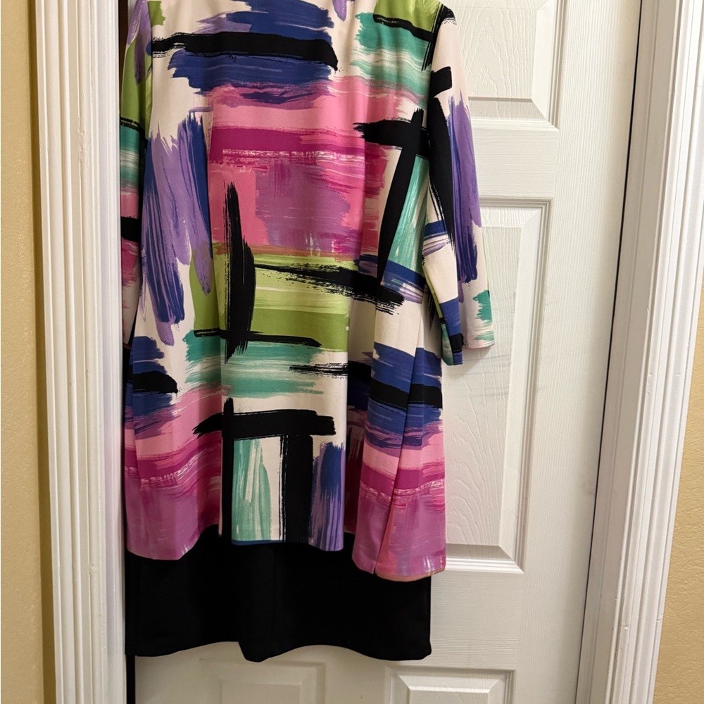 Danny & Nicole Multicolor Abstract Dress